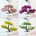 Artificial Plants Bonsai Small Tree Pot Fake Plant Flowers Potted Ornaments For Home Room Table Decoration Hotel Garden Decor - Image 10