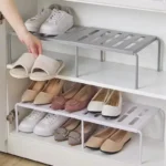 ABS Shoe Rack Extensible Shoe Hanger Storage Space Saving Shelf Telescopic Storage Rack Household Kitchen Cabinet Organizer - Image 3