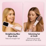 Hair dryer brush detachable 5-in-1 styling and drying system for quick drying, curl smoothing and styling, straightening brush - Image 6