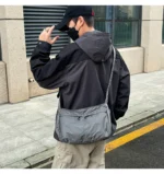 Outdoor Portable Crossbody Bags for Men and Women Commuter Waterproof Youth Shoulder Bag Solid Color Lightweight Female Tote - Image 19