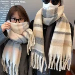 Couple's scarves - Soft and thick scarves, new winter large scarves, warm and windproof scarves and large shawls - Image 4
