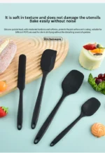 Silicone Kitchenware 6-Piece Set, Cream Scraper, Spatula, Oil Brush, Size Scraper Set Baking Tool, Non-Integrated Hand - Image 16