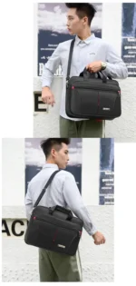 Oxford Cloth Laptop Bags Men Large Capacity Briefcase Business Travel Shoulder Pouch - Image 30