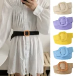 Fashion Summer Bohemian Waistband Braided Belts Straw Woven Belt Waist Belt - Image 5