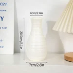 Nordic Vases Pure White Plastic Vases Imitation Ceramic Flower Vases Desktop Flowerpot Wedding Decor Home Ornament - Image 28