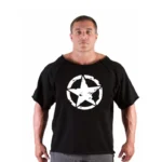 Men's T Shirts Fitness Men Bodybuilding  Shirt Batwing Sleeve Rag shirt Gym Fitness Muscle Running T shirt - Image 4