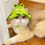 Cute Cat Hat Funny Pets Party Cosplay Headwear Delicate Hemming Pendant Decor Elasticity Knitted Hat Pet Accessories - Image 2