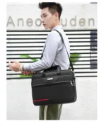 Oxford Cloth Laptop Bags Men Large Capacity Briefcase Business Travel Shoulder Pouch - Image 33