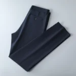 Men's lightweight business casual pants with micro elasticitymen's quick drying pantsnew straight leg office black deep bluepant - Image 5