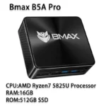BMAX B5APRO Mini PC AMD Ryzen7 5825U 8 Cores Processor Up to 4.5GHz 16GB DDR4 RAM 512GB NVMe SSD 2.4/5GHz WiFi Bluetooth 5.0 - Image 7