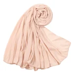 Women Big Size Cotton Jersey Hijabs Scarf Islamic Turban Shawls Trendy Muslim Hijab Solid Plain Cotton Scarves Headscarf - Image 33