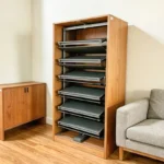 Rotating Shoe Rack New Stainless Steel Multi-Layer Built-In Ultra-Thin 90 Degree Side Mount Large Capacity For Home Organizer - Image 2