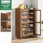 Shoe cabinet, shoe rack  household, simple indoor storage artifact, space-saving entry, and dust-proof dormitory. - Image 7