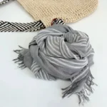 73*200CM Soft Modal Striped Men and Women's Cotton Scarves for Spring and Summer Sun Protection Shawl Scarf - Image 4