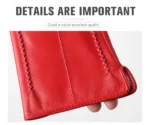 Touch Screen Leather Gloves, High-End Leather Gloves Women, Genuine Leather Winter Gloves, Keep Warm Women's Leather Gloves-2226 - Image 38