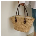 Handmade Women's Shoulder Bag Large Capacity Handbags Bohemian Summer Straw Beach Bag Female Shopper Basket Woven Tote Bags - Image 12