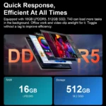 Ninkear T40 Laptop Touchscreen 2 in 1 Tablet Intel N100 14 Inch Fhd 16Gb Ddr5+512Gb Ssd Wifi 6 Rgb Backlit Keyboard with Stylus - Image 6