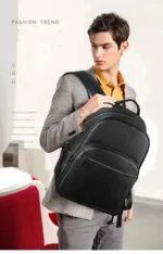 New Brand Genuine Leather Men Backpacks Fashion Real Natural Leather Student Backpack Boy Luxury Computer Laptop Bags - Image 9