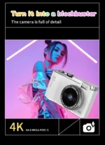 Digital Camera 4K HD Kid Camera 48MP Autofocus Vlogging Camera 2.4 inch Retro Fashion Portable Video Camcorder for Beginners - Image 16