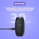 Recharegable Bluetooth Remote Control Button Wireless Controller Selfie Camera Stick Shutter Release For Phones e-book Page Turn - Image 4