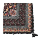 Ethnic Scarf Floral Shawl Winter Fashion Women's Tassel Scarf Square Printed Female Scarf Cotton Scarves Wraps Foulard Femme - Image 8