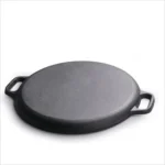 Round Cast Iron Frying Pan Double Handle Grill Pancake Pizza Pan Multipurpose Cooking Pan for BBQ Camping Kitchen Supplies - Image 5