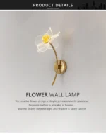 LED Wall Lamp Modern Luxury Flower Shaped Decorative Light Bedroom Bedside Study Dining Room Living Room Background Wall Lamp - Image 13