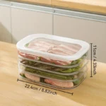 Meat Container for Fridge, Stackable Cold Cuts Storage Containers with Clear Lids for Deli Meat, Bacon, Cheese & Meal Prep - Image 9