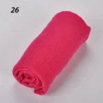 Sparsil Women Summer Soft Retro Tassels Solid Color 180x90 Shawls Female Thin Wraps Hijab Beach Holiday Scarf - Image 21