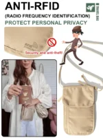 Travel document bag Lightweight multi-functional storage bag Passport holder mobile phone storage Waterproof anti-theft bag - Image 2