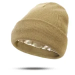 Women's Hats for Autumn&Winter-Comfortable Stylish Versatile Warm-Keeping Hairstyle-Protecting Knitted Satin Woolen Hats - Image 18