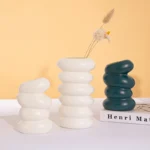 Nordic Vases Pure White Plastic Vases Imitation Ceramic Flower Vases Desktop Flowerpot Wedding Decor Home Ornament - Image 37