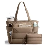 Tote Bag for Women, Lightweight Puffy Tote Bag with Compartments Shoulder Bag Handbag for Travel, Work, Gym - Image 8