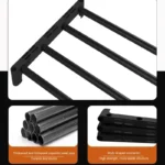 Black Elevated Shoe Rack Small Simple Multi-layer Shoe Cabinet Home Entrance Rental Housing Dormitory Storage Rack - Image 3