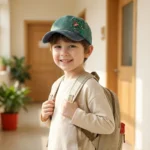 Children's Baseball Caps - Boys and Girls, Plaid Cotton Floppy Baseball Caps, Trendy Kids' Small Dinosaur Sun Protection Hats - Image 13