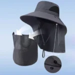 Summer Sun Hats UV Protection Outdoor Hunting Fishing Cap For Men Women Hiking Camping Visor Bucket Hat Neck Flap Fisherman Hat - Image 3