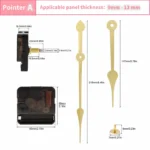 Wall Clock Movement Mechanism Clock Hands Long Shaft Silent Quartz Movement Clockwork Table DIY Watches Repair Tools - Image 14