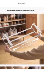 Adjustable Shoe Rack - Space Saving Shoe Organizer for Home Multi Layer Shoe Shelf with Hanging Baskets Compact Design - Image 12