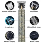 Retro T9 Original Haircutting Machine Set Jackets Trimmer Men's Electric Shaver Male Lence Pro Barber Shaver for Sensitive Areas - Image 5