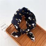 Floral Polka Dot Square Scarf Cotton Scarves Headband Headscarf Decoration Women Flower Kerchief Neckerchief Head Wrap Bandanas - Image 64