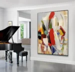 Colorful Textured Wall Art Abstract Handmade Painting On Canvas Large Wall Decor Room Decoration For Living Room Bedroom Picture - Image 16