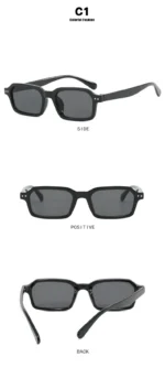 Women's Square Sunglasses 2024 New Sunglasses Fashion Sunglasses Street Photography Sunglasses Trendy Fashion - Image 18