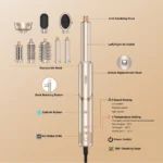 Hair Dryer 8 in 1 Hair Styler Tools Complete Set Salon Brushless Motor 110000rpm Professional Blower Dryerr With Comb - Image 15