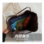 Tote Women's Bag Korean Style Large Capacity Soft Leather Shoulder Bag Retro Casual Hand-held Bucket Bag 2025 Одноплечевая сумка - Image 17