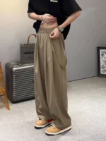 Men's Trendy Casual Trousers New Thin Style Summer Simple Drapey Versatile Trousers Loose - Image 10