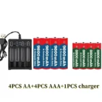 NEW 1.5V AA9800mAh+AAA8800mAh+USBcharger 1.5V, Rechargeable Nickel Hydrogen Battery, Used for Electronic Toys,  Camera Batteries - Image 12
