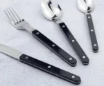 New Design Dinnerware 4 In 1 Set Stainless Steel 18/8(304) ABS Handle With Rivets Top Mirror Polishing Cutlery Sets For Kitchen - Image 53