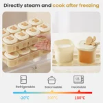 Baby Food Storage Containers Freezer Trays Food Storage Child Broth Container Cooked Food Ice Cubes Trays Freezer Compartments - Image 9