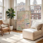 Passport Stamps Print, Travel Print, World City Canvas Wall Art Poster, City Wall Art, Cool Wall Art, Trendy Living Room - Image 9