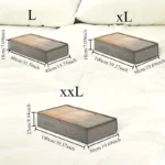 4-Pack Heavy-Duty Under-Bed Storage Bags - Foldable Opening Design Wardrobe Organizer Bags, Space-Saving - Image 3